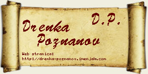 Drenka Poznanov vizit kartica